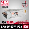 Блок живлення LPS-IP20 5V 50W/10.0 A Premium гарантія 2 роки (код товару 2204)